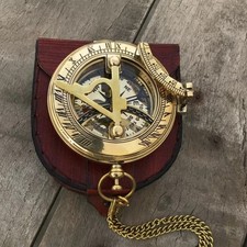 "Antique Brass Sundial Compass: Navigate Time with Elegance "Collectible Gift