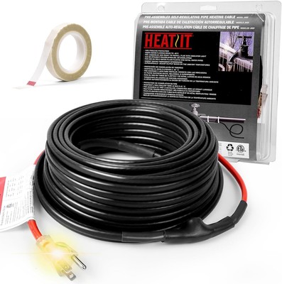 NEW: HEATIT JHSF 60 Feet 120V Self Regulating Pre Assembled Pipe Heating Cable