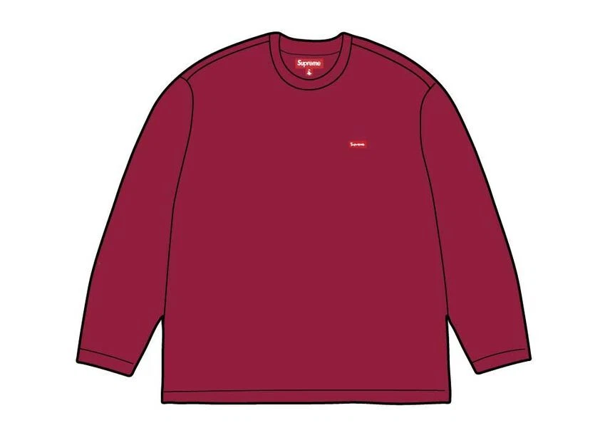 Supreme petite boîte L/S Tee rouge (25SS)