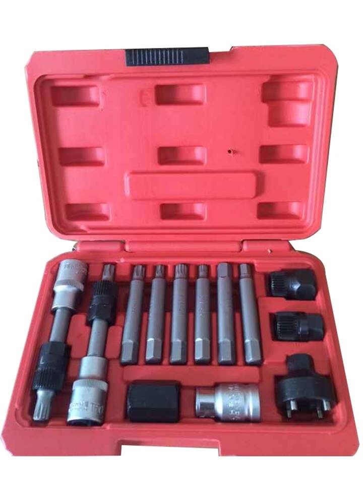Kit poulie alternateur 13 pièces en acier robuste pour déblocage précis sans effort