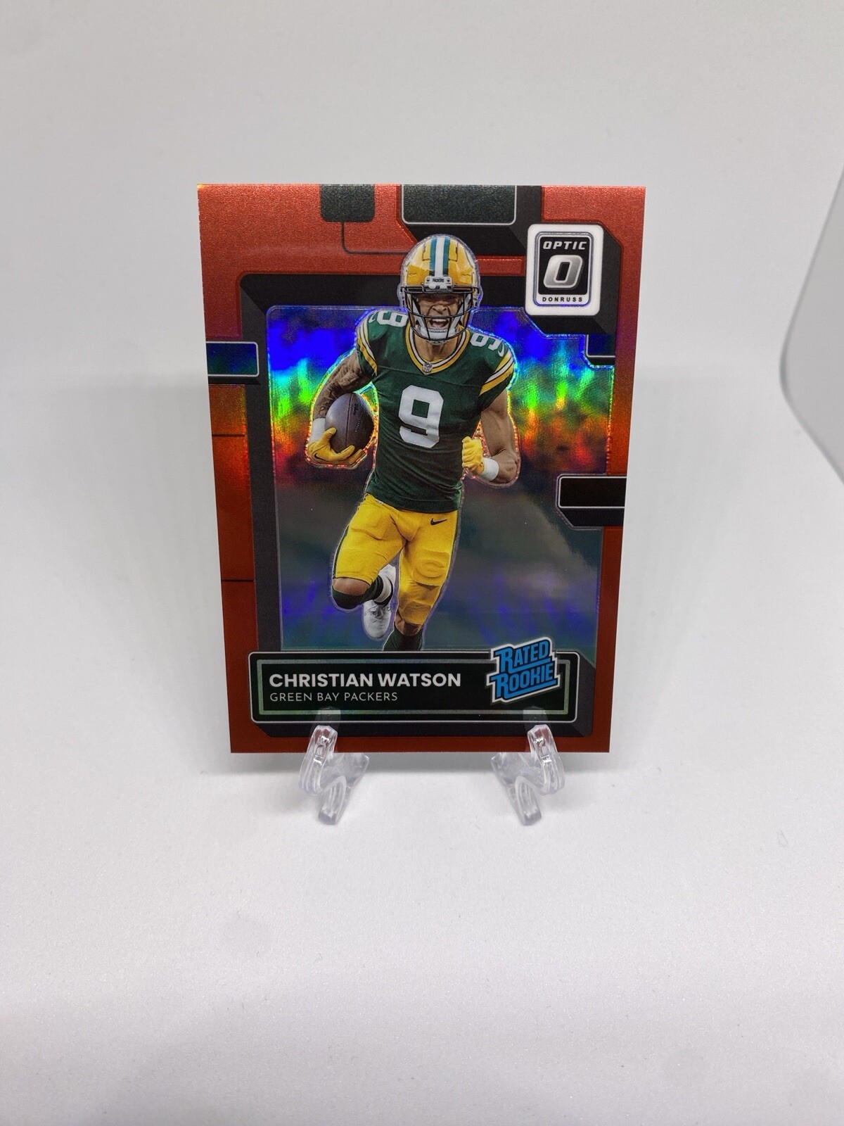 Christian Watson 2022 Optic Rated Rookie Red /99 Prizm RC #219 PACKERS