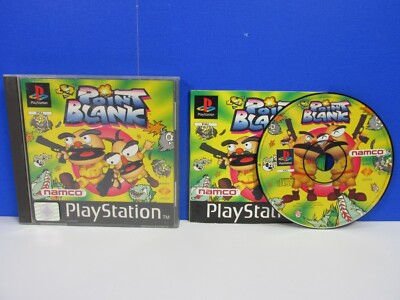 PS1 Sony Playstation 1 Point Black Videospiel Vintage KOMPLETT Black Label