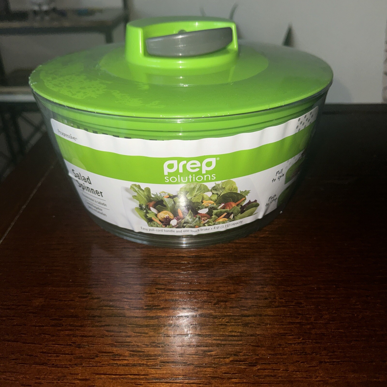 Progressive Salad Spinner 4 Qt (3.7 L) Capacity Green-image