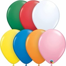 Qualatex Standard Assortment with White 11" Latex Balloons 100ct