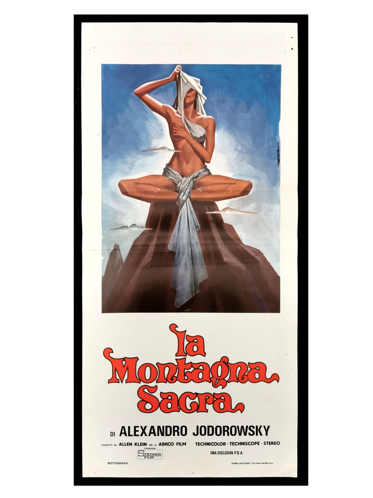 Locandina originale film LA MONTAGNA SACRA (1973) - Regia di Alejandro Jodorowsky