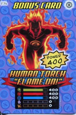 Spiderman Heroes And Villains Card #236 Human Torch Flame On