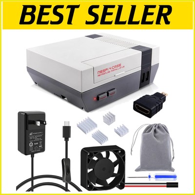 All-in-One ESSENTIALS: Retroflag NESPi 4 Case, Power Supply & Cooling Fan