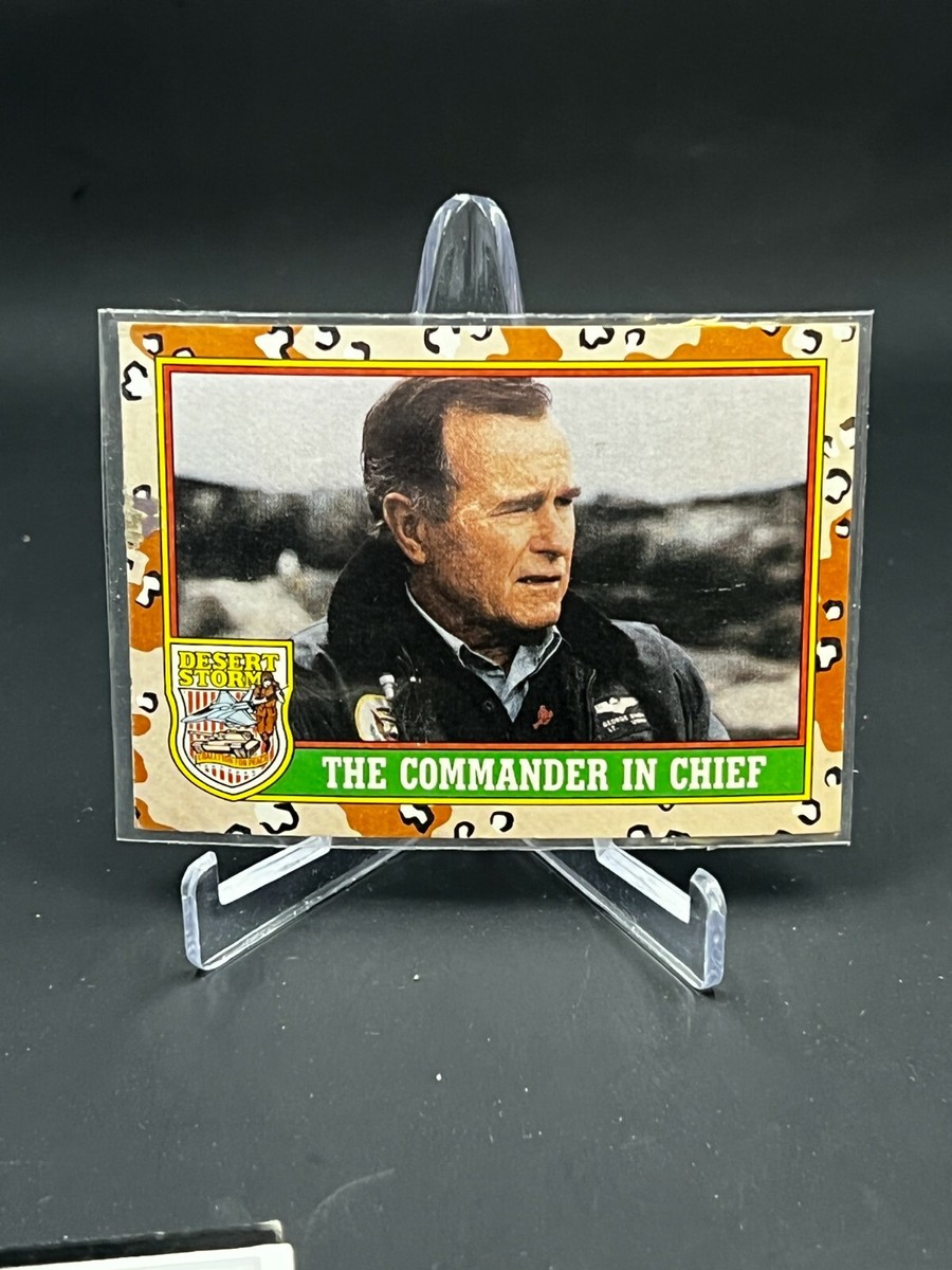 1991 Topps Desert Storm Commander In Chief George H Bush Card #1