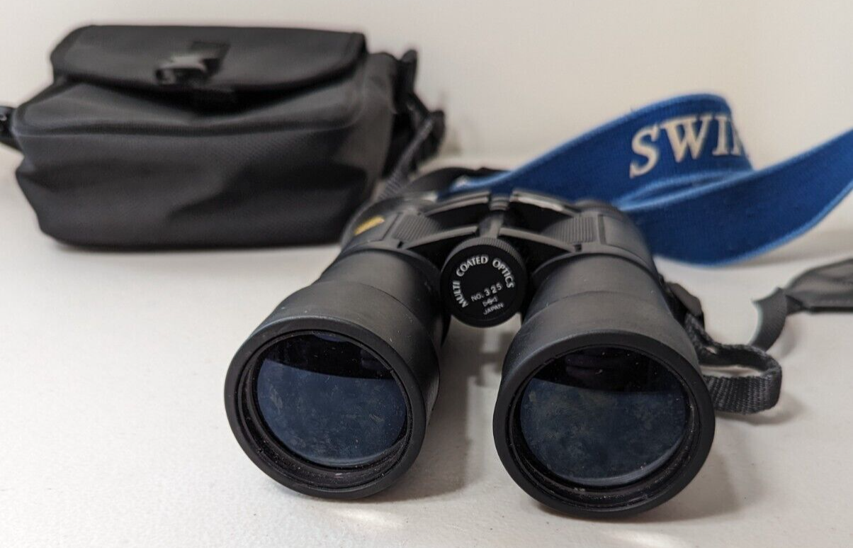 Vintage Swift Binoculars 8x30 with Case No. 325 Multi Coated Optic Made