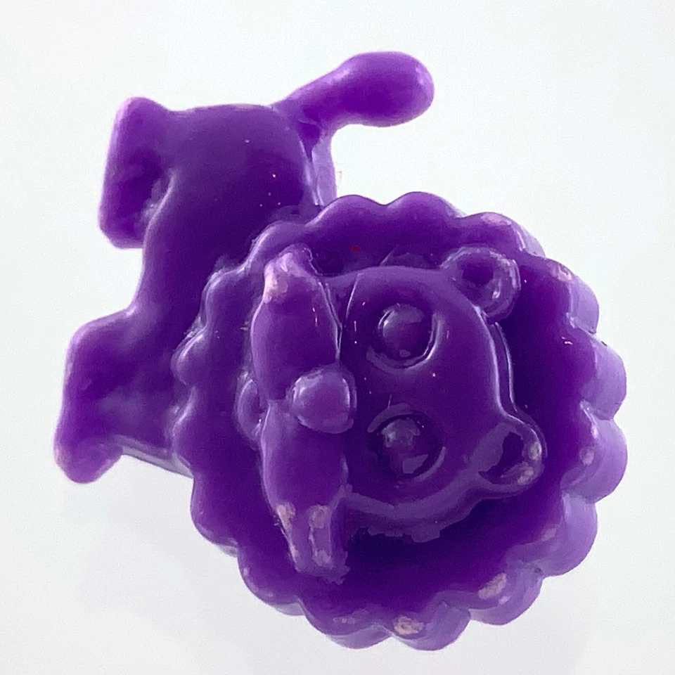 Vintage Molded Plastic Purple Color Garment Button .75in Novelty Pattern 187B - Image 3 of 4