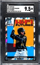 2022 Bowman Liover Peguero Hi-Fi Futures Chrome Atomic Refractor /150 SGC 9.5