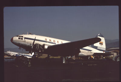 Dupe 35mm airline slide Andes C-46F HC-AMV