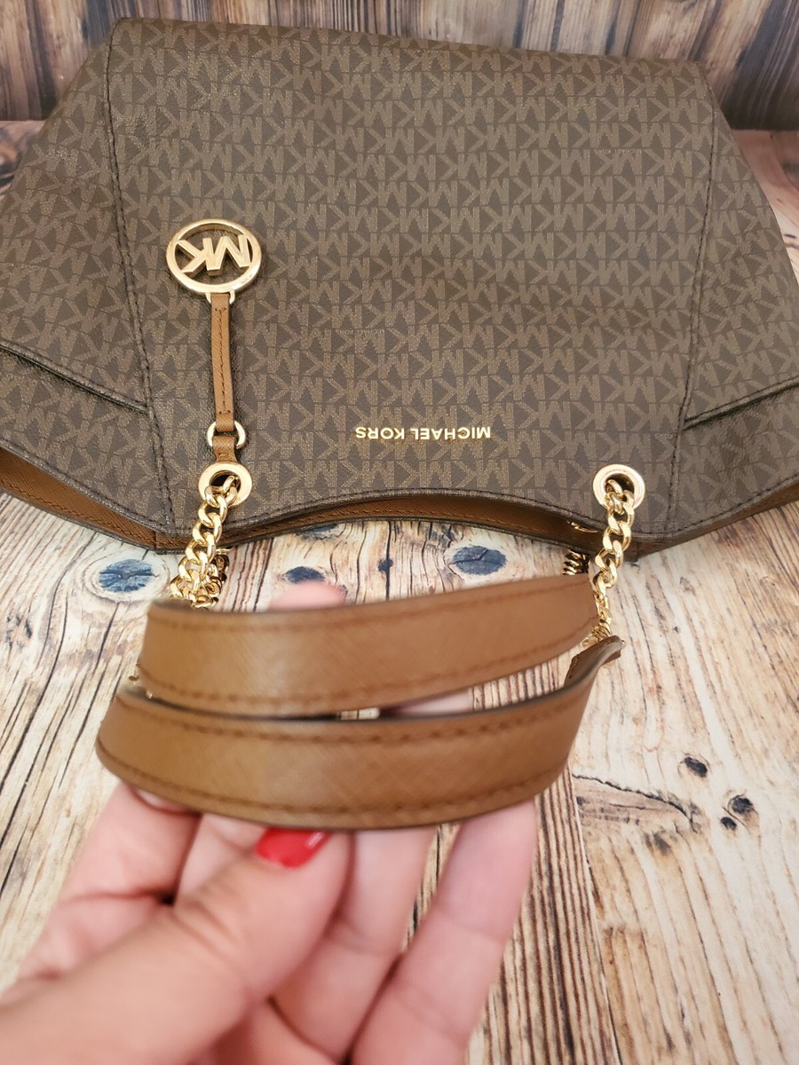 Michael Kors | Brown Jet Set Travel Large Chain-Strap Tote