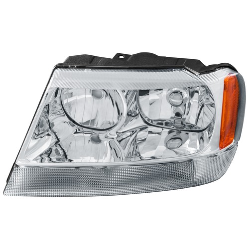 Set Chrome Headlights For 1999-2004 Jeep Grand Cherokee Clear Lamps - Bild 2 von 14