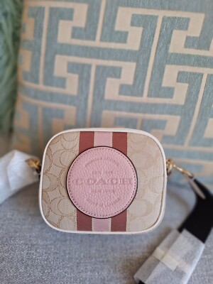 NWT COACH Mini Dempsey Camera Bag In Signature Jacquard With