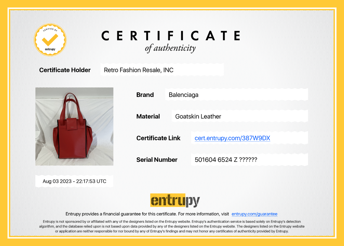 BALENCIAGA Paris Red Leather Front Flap Large Tote Shoulder Bag