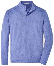 Peter Millar Perth Golf Carts Performance Quarter-Zip Golf Pullover Blue Sz M