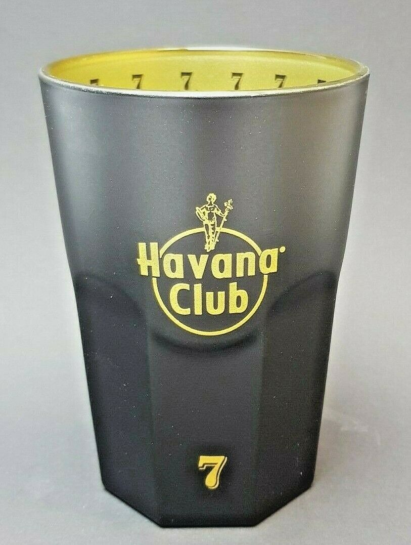Details zu  6 Gläser HAVANA CLUB 7 Design Glas Edition schwarz gold Tumbler 340 ml Geschenk Das neueste Produkt ist beliebt