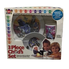 Deka Plastics USA Vintage 1985 NIB 3 Piece Child’s Set GO BOTS PLATE BOWL & MUG