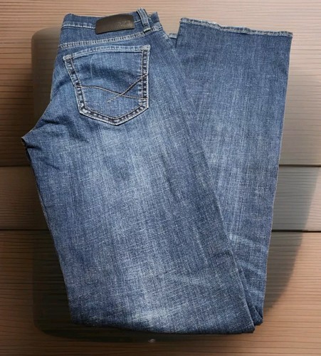 BKE Jeans Herren 30x34 Blau Jake BKE Dark Washed Denim Hose Heavy Stitch