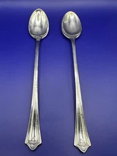 Weidlich Bros Mfg Co W.B.MFG.CO.  Silverplate  Lot 2 Iced Tea Spoons Beatrice