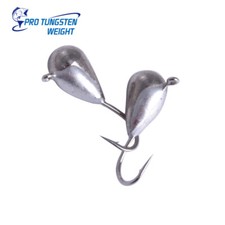 10 pcs Unpainted Teardrop Tungsten Jigs: 3mm, 4mm, 5mm, 6mm, 7mm, 8mm, 9mm, 10mm