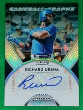 Richard Urena 2019 Panini Prizm Gameball Graphs #GB-RU Ref Autograph - Blue Jays
