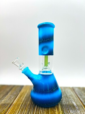 8 Inch Hookah Glass Water Pipe Tobacco Premium Beaker Bong Free Shipping