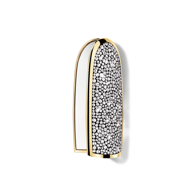 GUERLAIN ROUGE G Case LE STRASSE Rhinestone Gold Double Mirror JP
