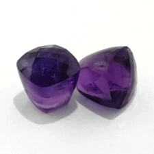 AFRICAN AMETHYST 10 x 10 MM CORK CUSHION CUT ALL NATURAL SINGLE STONE F-4751