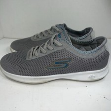 Skechers Womens Go Step Lite Weight Gray No Tie Slip On Running Shoe Sz 8 Gen5