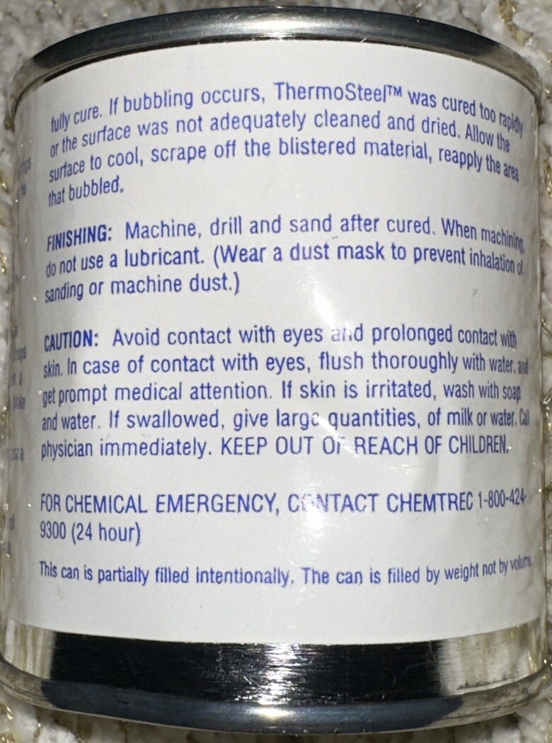 Blue Magic 8024 Thermosteel Hightemp Metal Repair 24 Oz White for