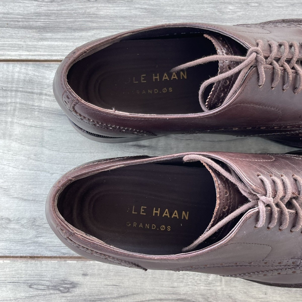 COLE HAAN Grand OS Wingtip Oxfords Men 8M Brown Leather Watson Brogue Dress Shoe OG-RMSTD-WINGTIP-OX_e_A_C39600  main image 3