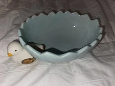 2005 Harry & David Hatched Egg Snack Candy Serving Dish w/Chick#19A