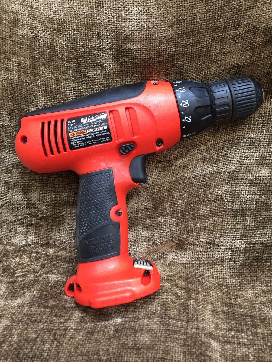 Black & Decker FireStorm Cordless 9.6V Power Drill CD231 Tool Only