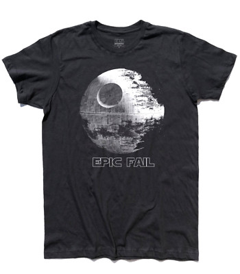 Epic Fail Wars Death Star Fener Herren T-Shirt SCHWARZ DEATH