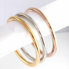 3pcs/Set Stainless steel women Fashion jewelry Solid Cuff bangle bracelet 2.67''