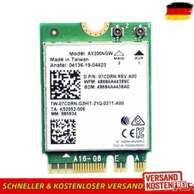 AX200NGW 2974M Dual Band 2,4G 5G WiFi 6 M.2 Netzwerkkarte für Intel (Einzelkarte