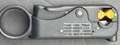 AIM Solutions 24-7736P Coaxial Cable Stripper, 2 Blade, RG-6 & RG-59 Cables, New