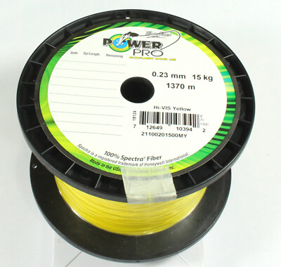 Power Pro gelb - geflochtene Angelschnur - 0,23mm / 15kg - je 100 m