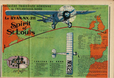 1957 DOCUMENT (ref CG  43) AVION SPIRIT OF ST LOUIS RYAN NX 211  2 pages TAVARD