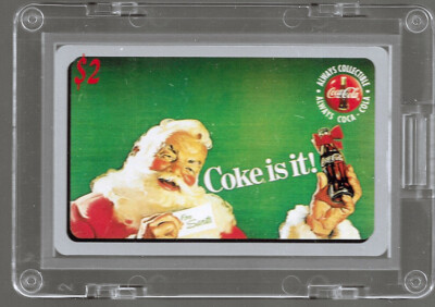 1995 Score Board Santa Coca Cola S1 Phone Card Rare Proof Run 9/10 Coke is It