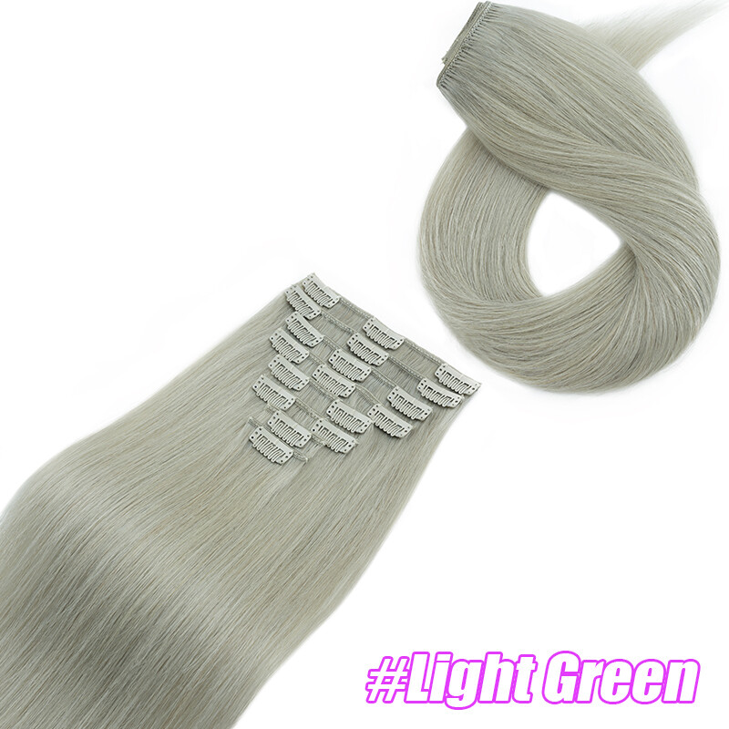 7/8 Pieces 100% Remy Clip In Real Human Hair Extensions Full