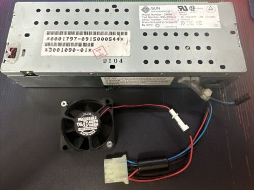SUN microsystems CR-86 Power Supply PN: 300-1090-01, Incl. Fan & Pwr Sw. connect - Picture 1 of 6