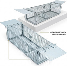 Rat Trap Squirrel 2 Door Mouse Trap Rat Catcher Humane Live Heavy Duty Bait Cage