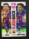 Lamine Yamal, Lionel Messi Card Panini La Liga 2024 25 Megacracks #429 Flashback
