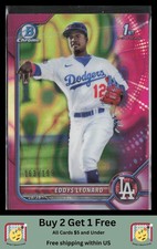 Eddys Leonard 2022 Bowman #BCP-57 Chrome Prospects Fuchsia Lava Refractors #/199