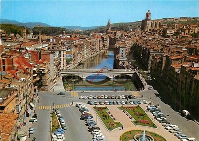 Ansichtskarte_ Gerona, Placa de Catalunya