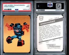 1985 Hasbro Transformers Trading Card Windcharger Series I Card 27 PSA 9