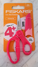Fiskars 5" Kids Pointed Top Scissors Safe Blade Eraser Shesth